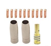 Kit di 13 ugelli per saldatura MIG-14AK, set di supporti per punte in rame, per riparazioni di materiali di consumo per torcia MIG MAG (0,8 mm)