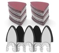 Kit di 130 pezzi di tamponi abrasivi per utensili oscillanti, 5 pezzi di dita e 125 pezzi di carta vetrata multiutensile