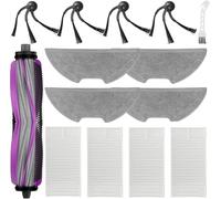 Kit di 14 accessori per aspirapolvere robot Eureka E20 Evo Plus, 1 spazzola a rullo, 4 filtri, 4 panni per mocio, 4 spazzole laterali, 1 strumento di pulizia