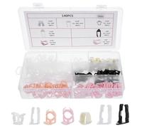 Kit di 140 clip di fissaggio in nylon per tubi del carburante Gm &, 5/16 e 3/8, clip assortite per tubo del carburante