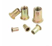 Kit di 150 dadi per rivetti con rivettatrice manuale, inserti filettati in acciaio al carbonio zincato, corpo zigrinato a testa piatta, dimensioni metriche assortite M3-M10, per officina e riparazione