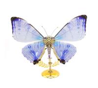 Kit di 150 puzzle in metallo 3D a forma di farfalla, stile steampunk, meccanico, Morpho Sulkowskyi, con ali regolabili, decorazione artistica creativa da scrivania, regalo per adulti