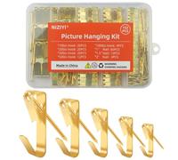 Kit di 152 ganci per cornici da 4,5 kg, 9,1 kg, 13,6 kg, 22,7 kg e 45,4 kg, kit di accessori per appendere quadri, tele, specchi