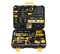 Kit di 158 attrezzi professionali per la casa, set di chiavi a bussola con cacciaviti, pinze, martello e custodie, kit di attrezzi multiuso per la riparazione di casa, garage, manutenzione auto