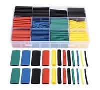 Kit di 164 Guaine Termorestringenti, Tubi Isolanti per Cavi Elettrici con Rapporto 2:1, 4 Colori e 8 Dimensioni (da 1mm a 14mm) per Isolamento e Riparazioni