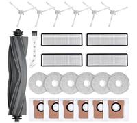 Kit di 18 accessori per aspirapolvere Dreametech L10s Ultra / L10 Ultra Robot Aspirapolvere Parti di Ricambio tra cui 1 Spazzola Principale 4 Filtri HEPA 6 Spazzole Laterali 6 Panni Mop 1 Spazzola di