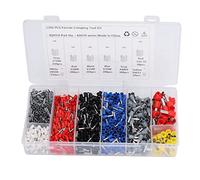 Kit di 1800 connettori per fili elettrici, 8 tipi di terminali a crimpare regolabili con utensile per il crimpaggio delle ferrule, ferrule in rame e nylon isolate per auto,