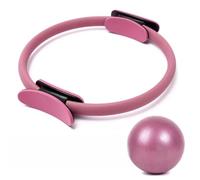 Kit di 2 anelli for yoga, professionale, for esercizi muscolari, Pilates, Magic Circle, dimagrante, for body building, fitness, accessori for(2 PCS Pink)