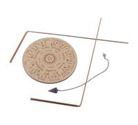 Kit di 2 aste per rabdomanzia, in rame, con tappetino simbolico per pendolo e ametista, per pratica divinazione, rilevamento dell'acqua e allineamento metafisico