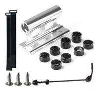 Kit di 2 blocchi di montaggio per forcella della bici in lega di alluminio per forcelle da 20 x 110 mm, ideali per camion e camper (argento)