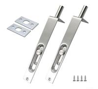 Kit di 2 bulloni a filo per porta in acciaio inossidabile, per patio francese, in legno, doppie porte composite, bordo superiore e inferiore, installazione nascosta