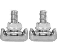 Kit di 2 bulloni a T per terminale della batteria in acciaio inossidabile per auto, con cavo di ricambio, lavorazione durevole