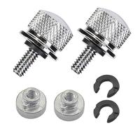 Kit di 2 bulloni e dadi per parafango posteriore in alluminio cromato, compatibile con Harley Sportster XL 883 1200 Dyna Softail Touring 1996-2023 Altri sedili per moto con bullone filettato da 1/4
