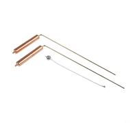 Kit di 2 canne da immersione in rame funzionali su misura per esigenze di rilevamento di acqua e metalli (oro rosa)