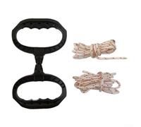 Kit di 2 maniglie e corde di avviamento compatibili con 699334 398101 Pt10615 per 12a100 15z100 20a412 Parti del motore dello spazzaneve in plastica nera Manopole di ricambio per l'inverno per