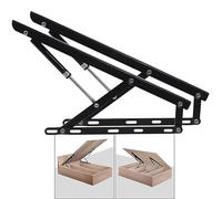 Kit di 2 meccanismi di sollevamento per letto tatami moderni e semplici, con molla a gas, per progetti fai da te, nero, resistente, per contenitore, letto, divano, salvaspazio