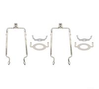 Kit di 2 paralumi regolabili per lampada, con supporto in metallo da 17-25,4 cm, con sella e base a vite E26, estremità a sfera pesante, finitura cromata, per lampade da tavolo, scrivania, pavimento