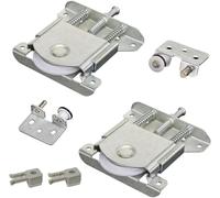 Kit di 2 parti scorrevoli per ante dell'armadio, kit di ricambio per ante scorrevoli dell'armadio, guide per porte scorrevoli, rulli compatibili con porta Stanley/Spacepro/iSpace