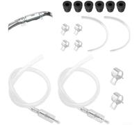 Kit di 2 tubi per spurgo freni per moto, con 6 coperchi di sfiato e 4 morsetti, per l'utilizzo con filettature M6 M8 che supportano una corretta sostituzione del liquido dei freni ed esclusione