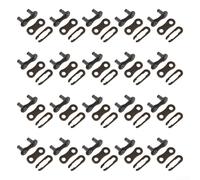 Kit di 20 connettori rapidi Chain Master Link, singolo 1/2 x 1/8", compatibile con mountain bike e bici da strada, nero