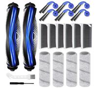 Kit di 20 pezzi di ricambio per aspirapolvere robot Ecovacs Deebot X11 OmniCyclone/X11 Pro/X11 Pro Omni/X11, 2 spazzole principali, 4 panni per mocio a rullo, 6 filtri HEPA, 6 spazzole laterali, 2