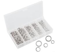 Kit di 200 anelli da pesca con doppio anello resistente | Elevata resistenza alla trazione, carico da 13,6 kg a 54,4 kg, dimensioni da 5 mm a 9 mm, impedisce la piegatura