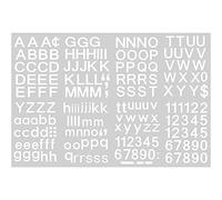 Kit di 202 Pezzi 4 Fogli di Numeri Lettere in Vinile Autoadesivo, Adesivi di Numeri per Cassetta Postale, Segni, Finestra, Porta, Auto, Numero di Indirizzo (Bianco, 1/2 Pollici)