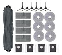 Kit di 21 accessori per aspirapolvere Dreame Mova E30 Ultra, 1 spazzola principale, 6 spazzole laterali, 4 filtri, 6 panni per mocio, 4 sacchetti per la polvere