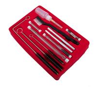 Kit di 22 attrezzi per la pulizia dell'aerografo, per manutenzione spray, include spazzole e plettri compatibili con alimentazione a gravità e HVLP, in plastica + set di riparazione in metallo