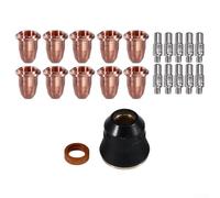 Kit di 22 pezzi di materiali di consumo per taglierina al plasma ad aria per torcia da taglio al plasma S45 PT-40 PT40 PT-60 PT60 PTM-60 con 10 elettrodi e 10 ugelli