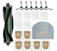 Kit di 25 accessori per iRobot Roomba 105 Combo, Roomba Vacuum 2 Essential Robot, Essential Vac 2 robot Q0520, include 1 spazzola principale, 6 panni mocio, 6 filtri Hepa, 6 spazzole laterali e 6