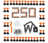 Kit Di 250 Livellatori Cunei Autolivellanti Per Piastrelle Riutilizzabili Con 100 Distanziatori Per Piastrelle 2 Mm e 1 Chiavie Speciali e 1 Righello Multiangolo Adatto Per Pavimenti In Piastrelle