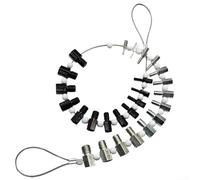 Kit di 26 calibri di identificazione filettatura maschio femmina per dado e bullone, strumenti di misurazione delle dimensioni della filettatura in metrico e pollici per ingegneria e manutenzione