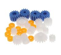 Kit di 26 ingranaggi in plastica per esperimento scientifico robot per auto fai da te con cinghia puleggia e manicotti dell'asse