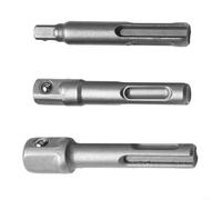 Kit di 3 adattatori per bussole da 1/4", 3/8" e 1/2", estensioni per punte da trapano con cuscinetto a sfera per uso di prese elettriche (argento)