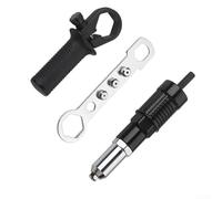 Kit di 3 adattatori per trapano elettrico con 4 teste per auto, camion, SUV, camper, set di rivetti in acciaio per riparazione automobilistica, 2,4-4,8 mm