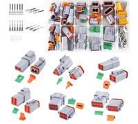 Kit di 3 connettori Deutsch DT da 288 pezzi, 2 3 4 6 8 12 pin, connettori elettrici grigi impermeabili con contatto stampato e spina di tenuta per camion, barca, veicoli fuoristrada, agricoltura,