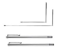 Kit di 3 pezzi in rame per rabdomanzia, con sonda retrattile e pendolo per ricerca dell'acqua, caccia al tesoro e geomanzia, finitura oro/argento (oro)