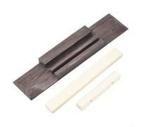 Kit di 3 pezzi per ukulele, ponte in palissandro, sella e dado in plastica per riparazioni e ottimizzazione degli strumenti