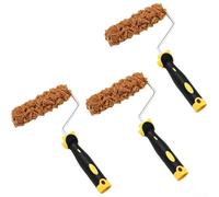 Kit di 3 rulli in spugna testurizzata con pennello a rullo da 15,2 cm e manico in gomma rinforzata per un uso confortevole nella pittura murale