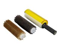 Kit di 3 spazzole da sci Roto per ceretta, con asse da 150 mm/200 mm/300 mm, spazzole in nylon, ottone e crine di cavallo, copertura staccabile, alimentata a trapano