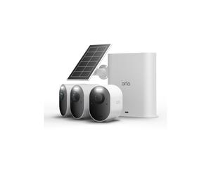 Kit di 3 telecamere di sicurezza WiFi Arlo Ultra 3 + pannello solare Nero e Bianco - Nouvo