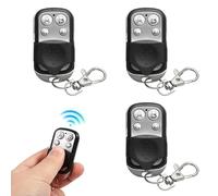 Kit di 3 telecomandi universali, per cancello, universale, senza fili, 433 MHz, con pulsante alfabetico, compatibile con 4 pulsanti copiosi