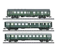Kit di 3 vagoni passeggeri treno espresso in Donautal di DB MiniTrix T18209