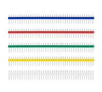Kit di 30 connettori maschio a fila singola da 2,54 mm, 40 pin, con pin colorati per PCB, materiale in rame, ampio intervallo di temperature (da -55 a +105 °C)