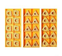 Kit di 30 lame per tornio CNMG431 WNMG431 TNMG331 in carburo CNMG331 per semifinitura e lucidatura dell'acciaio