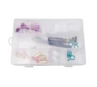 Kit di 31 pezzi per torcia TIG compatibile con WP-17 per WP-18 per WP-26 con lente a gas tozza #12 e set completo di bicchieri di vetro standard