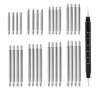 Kit di 33 perni di ricambio per cinturino orologio, strumento per anse a molla per orologio, con perni in acciaio inox resistente, strumento di rimozione per la riparazione del cinturino (8 misure)