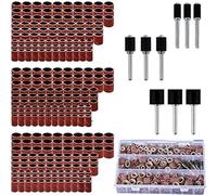 Kit di 338 tamburi abrasivi con scatola per Dremel, include mandrini a tamburo in gomma, 1/2, 3/8 e 1/4" #21-MST