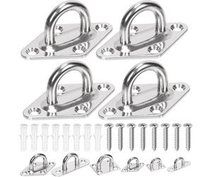 Kit Di 36 Ganci M8 in Acciaio Inox Con Piastra a Occhiello, Ganci a U Con Occhie